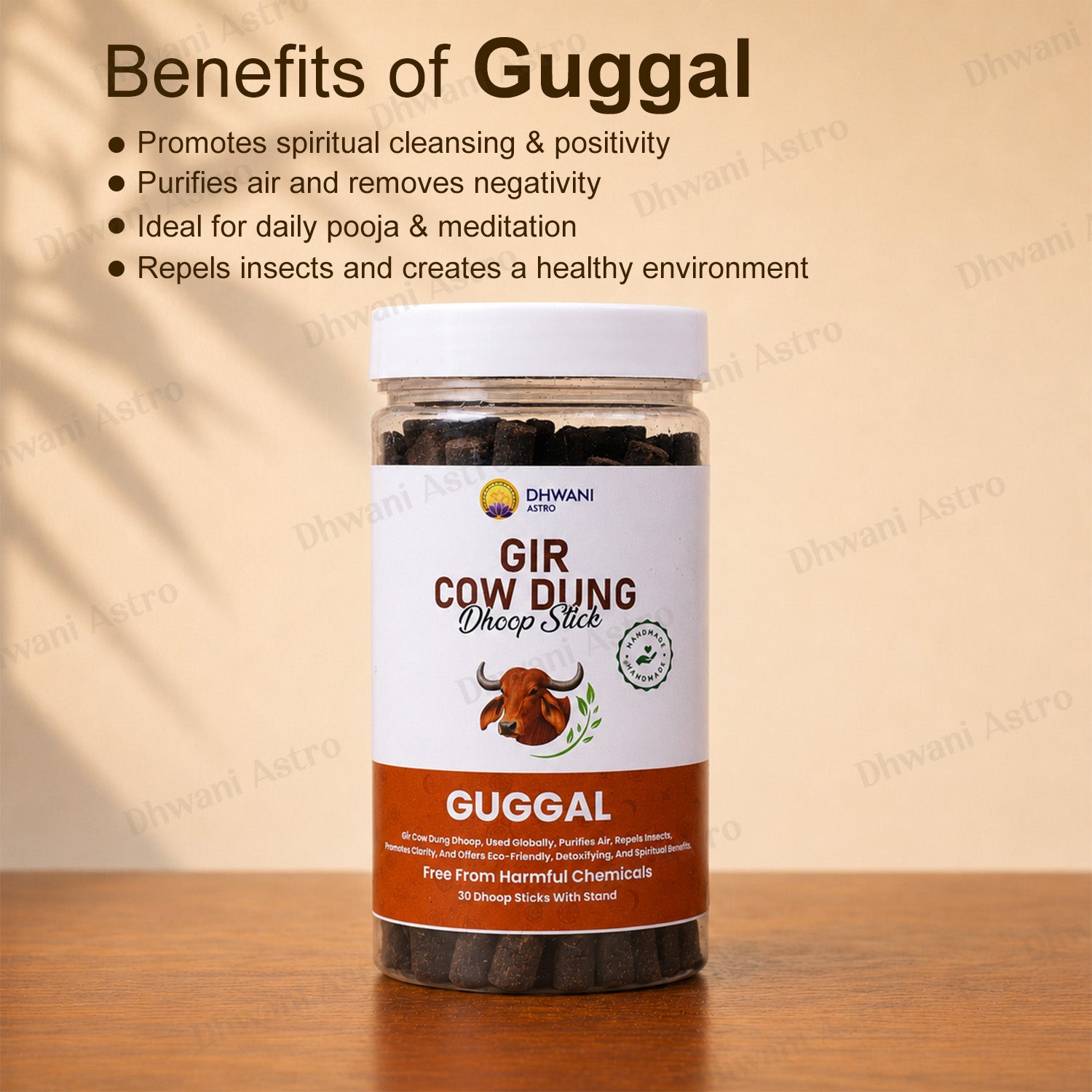 Gir Cow Dung Dhoop Sticks | Pure Gau Dung Incense for Pooja, Meditation & Positive Energy | BUY 2 GET 1 FREE