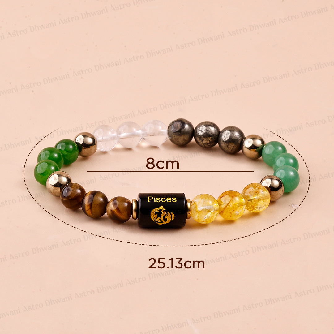Dhan Yog Bracelet with Pisces ( मीन ) Zodiac Sign