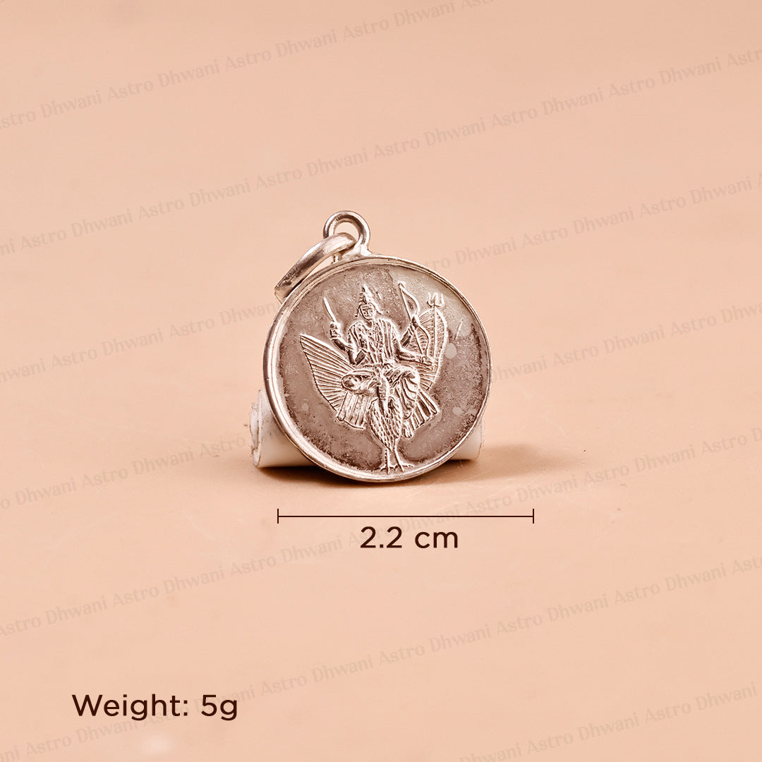 Shani Yantra (Pure Silver) Pendant - Abhimantrit