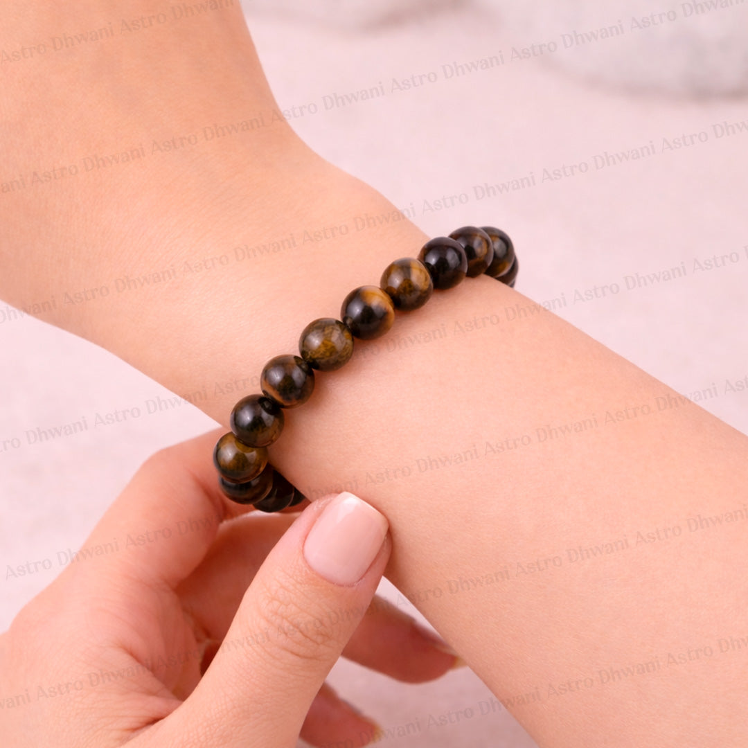 Tiger Eye Bracelet For Confidence Protection Success