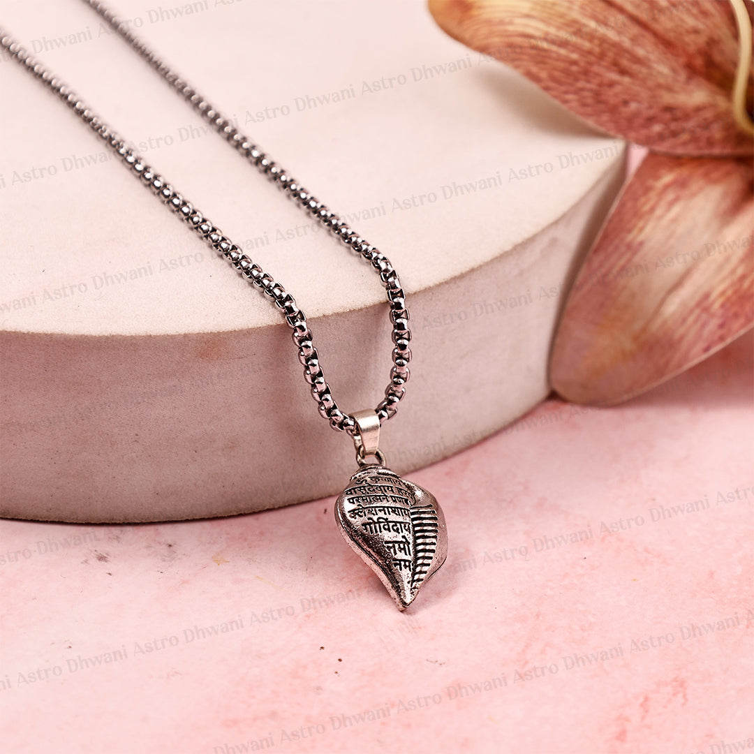 Krishna Vasudevaya Mantra Shankh Pendant - Abhimantrit