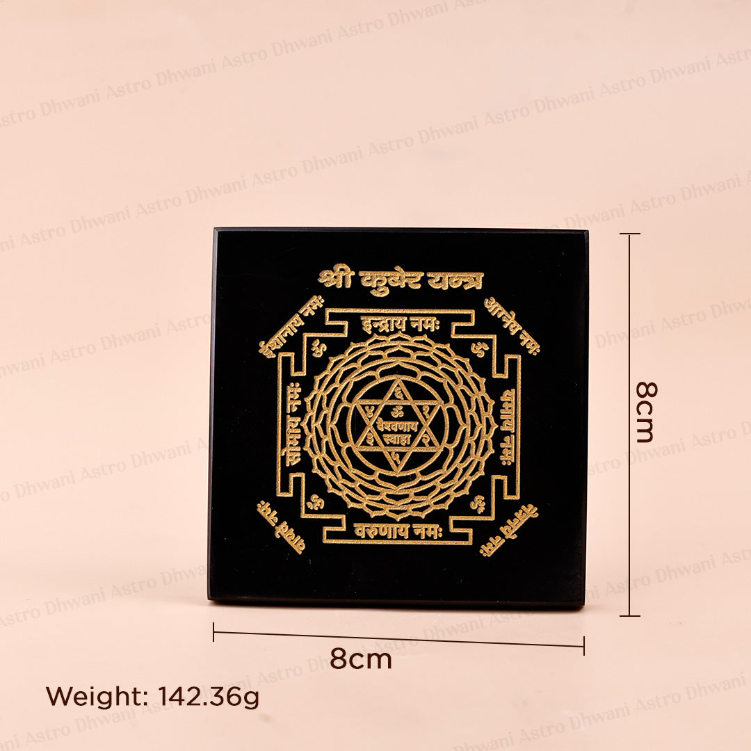 Kuber Black Agate Yantra - Abhimantrit