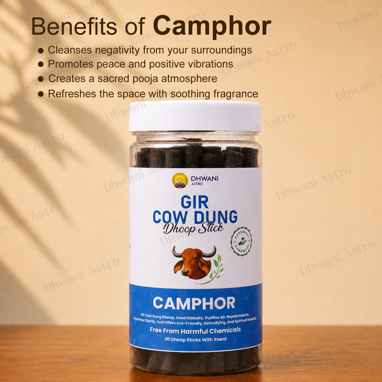 Gir Cow Dung Dhoop Sticks | Pure Gau Dung Incense for Pooja, Meditation & Positive Energy | BUY 2 GET 1 FREE
