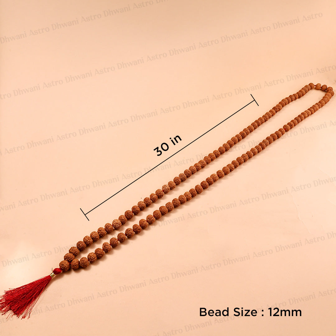 7 Mukhi Rudraksha Mala – Sacred Spiritual Necklace for Prosperity, Meditation & Inner Balance