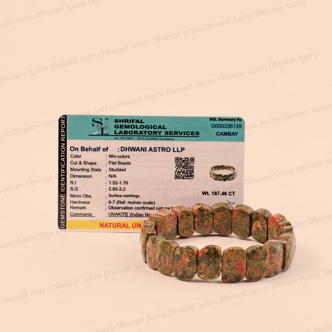 Unakite Emerald Cut Bracelet – Emotional Renewal & Growth Energy Wear