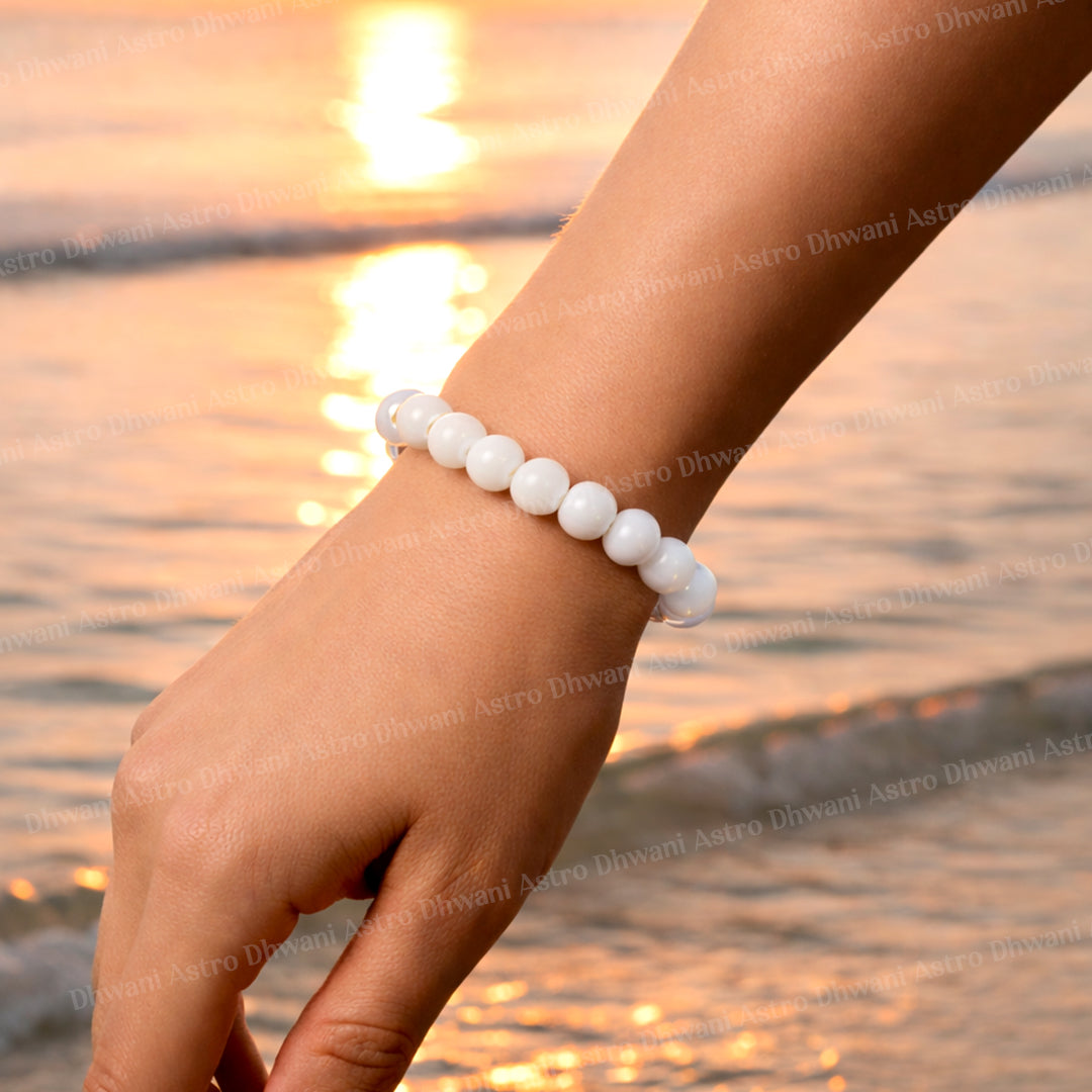 Mother of Pearls Crystal Bracelet - Abhimantrit & Certified