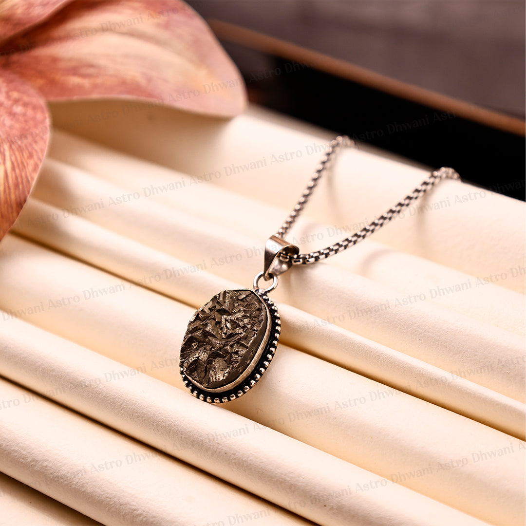 Raw Pyrite Pendant for Wealth & Money - Abhimantrit