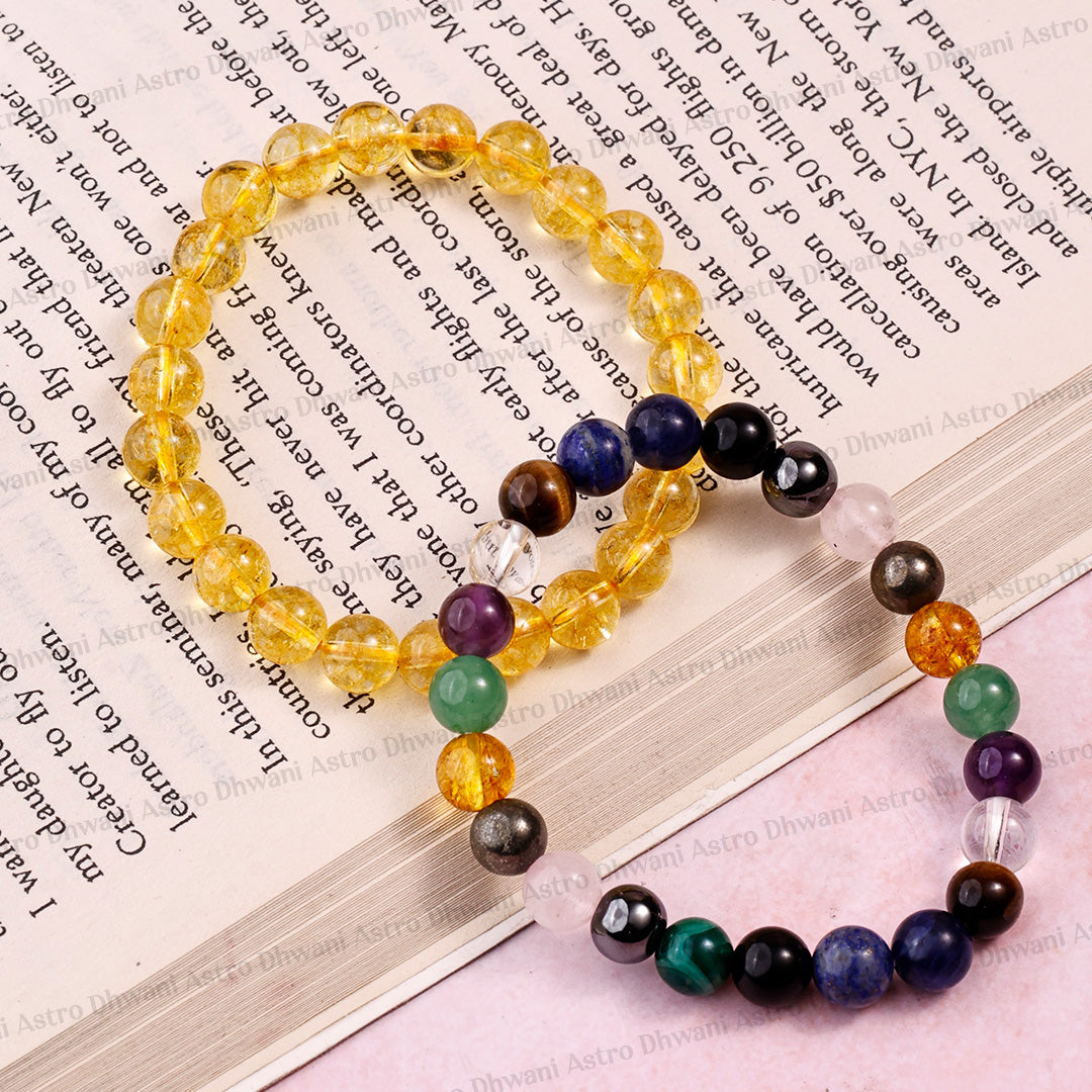 Sarkari Naukari ka Ramban: Govt & Competitive Exam & Yellow Citrine Bracelet - Abhimantrit & Certified