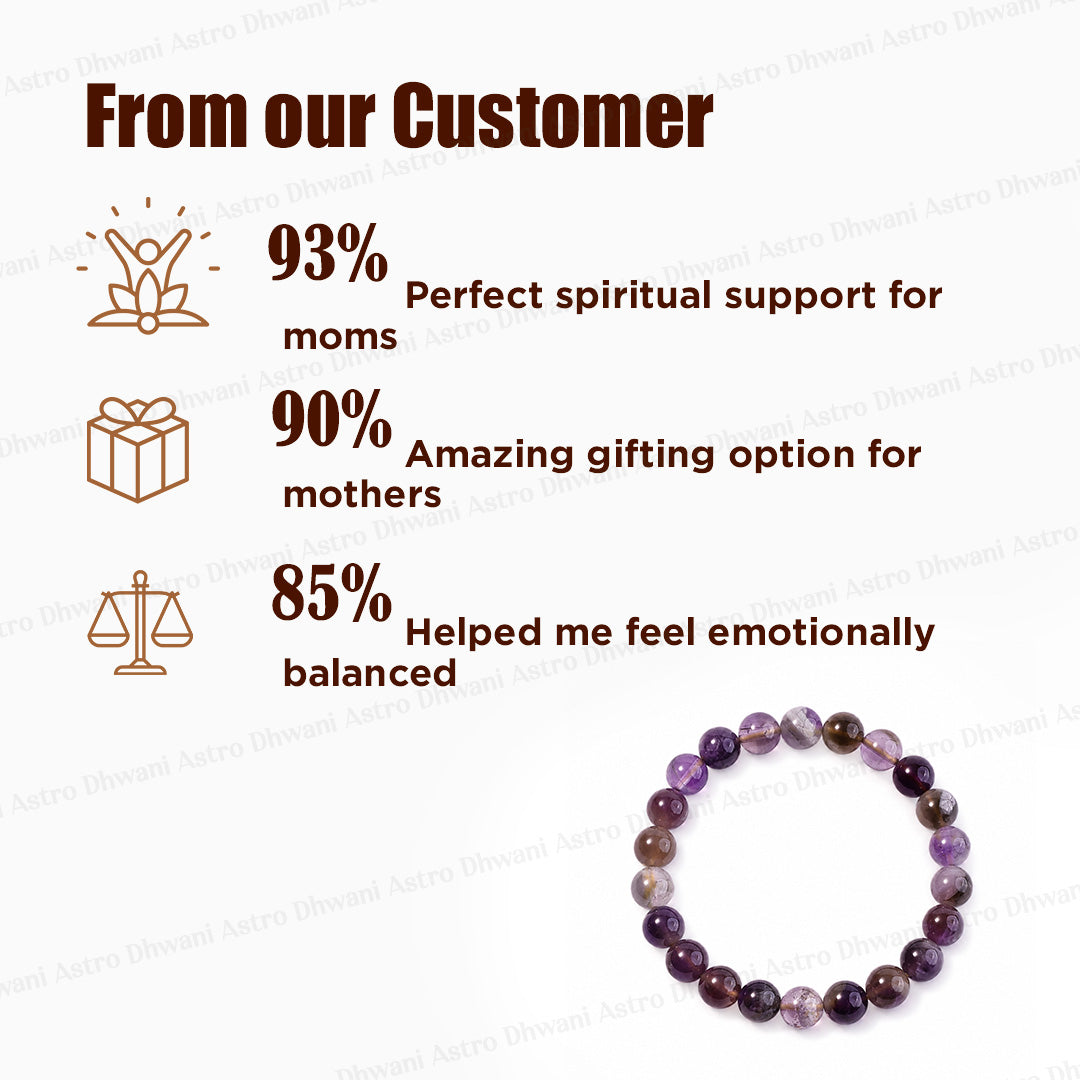 Natural Ametrine Crystal Bracelet | Balance, Focus & Abundance | Spiritual Gift
