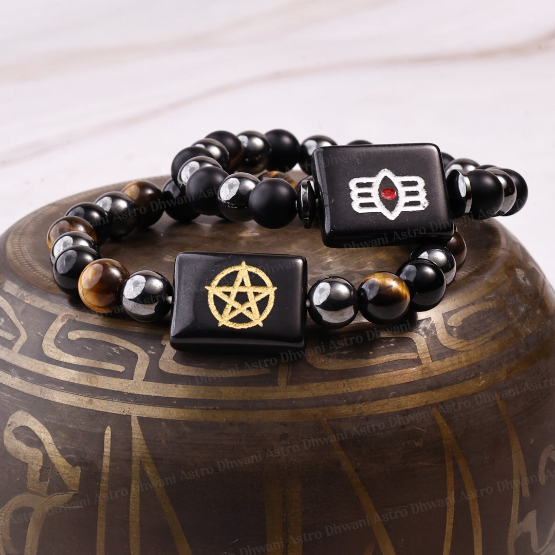 Har Manokamna Purti Combo (Divya Shakti Bracelet & Shiv Netra Bracelet) - Abhimantrit & Certified