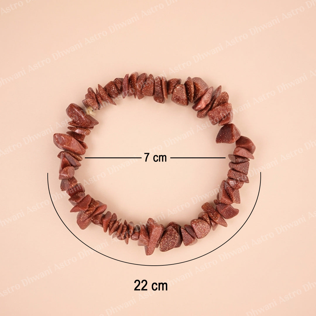 Sunstone Uncut Bracelet For Confidence Positivity Energy Boost - Abhimantrit & Certified