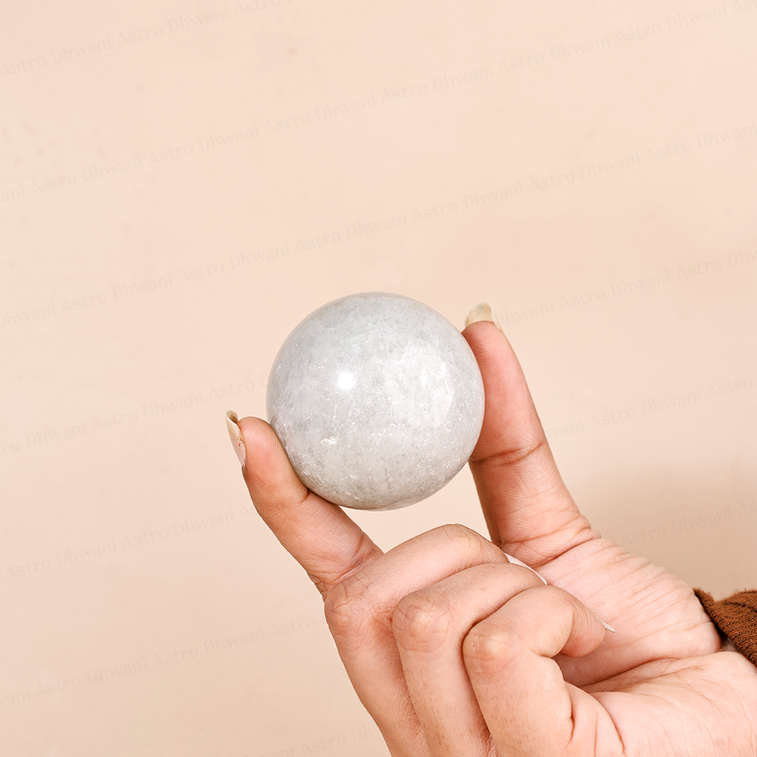 Natural Green Aventurine Crystal Ball Abhimantrit Certified