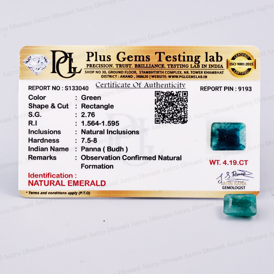 Emerald Panna (Ratan) 4.19 Carat