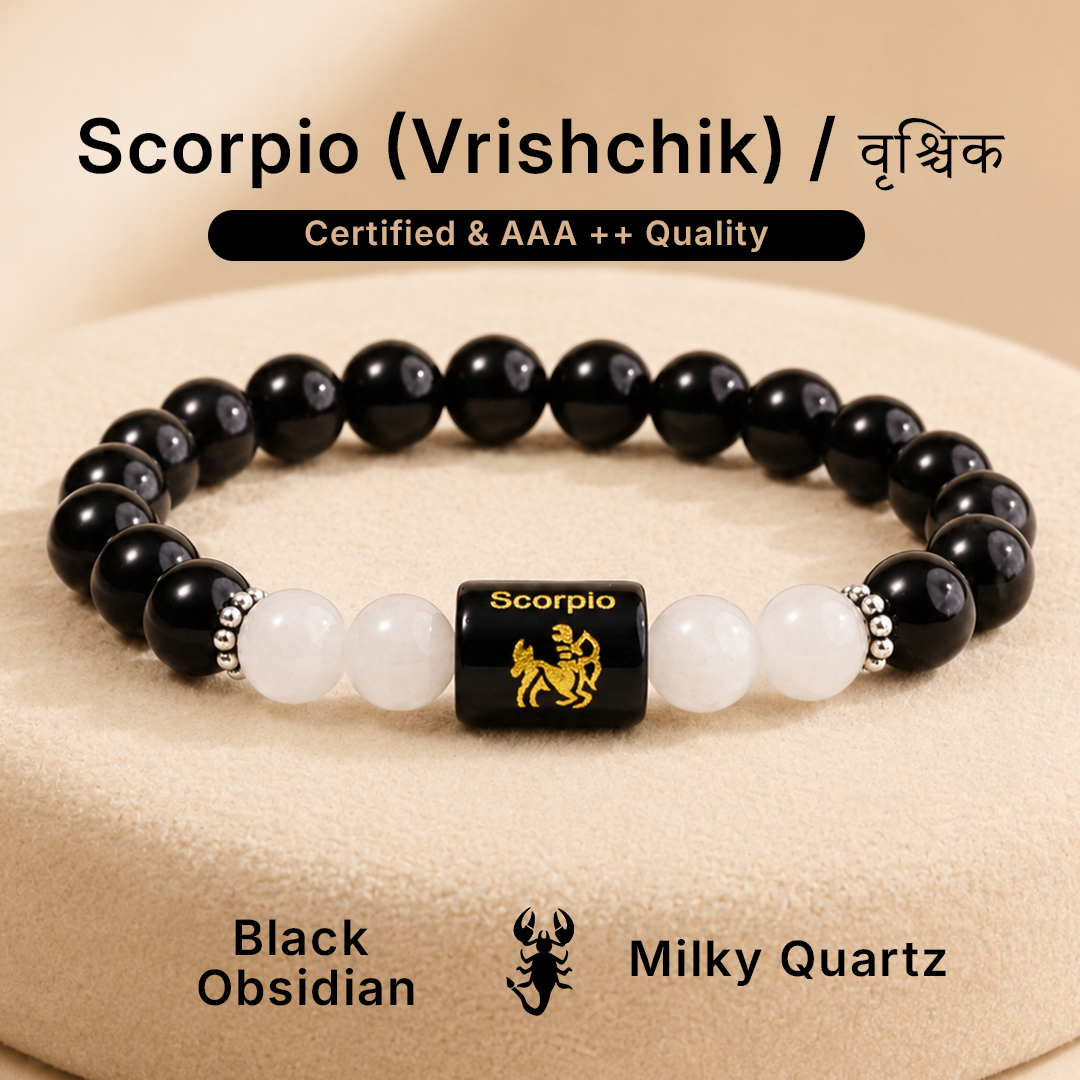 Zodiac Sign Bracelet – All 12 Signs | Energized Gemstone Bracelet | Dhwani Astro