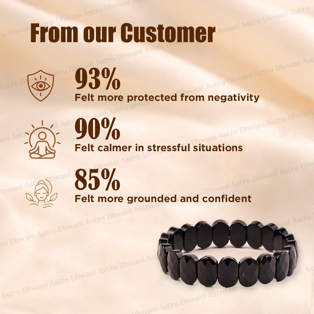 Black Obsidian Emerald Cut Bracelet for Protection & Emotional Release