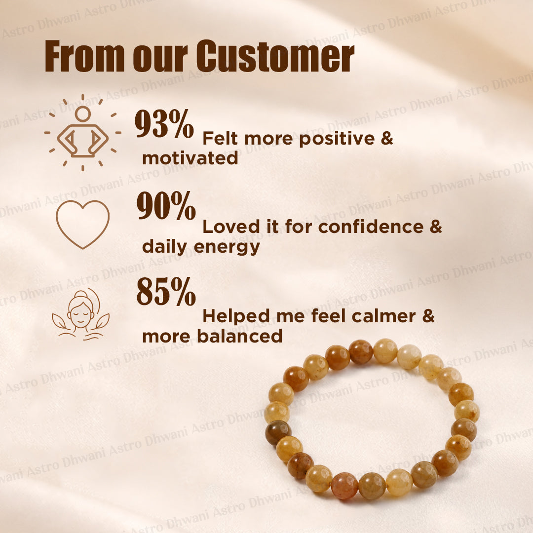 Fulfill Your Desires with Divine Blessings Bracelet (Yellow Aventurine) - Abhimantrit & Certified