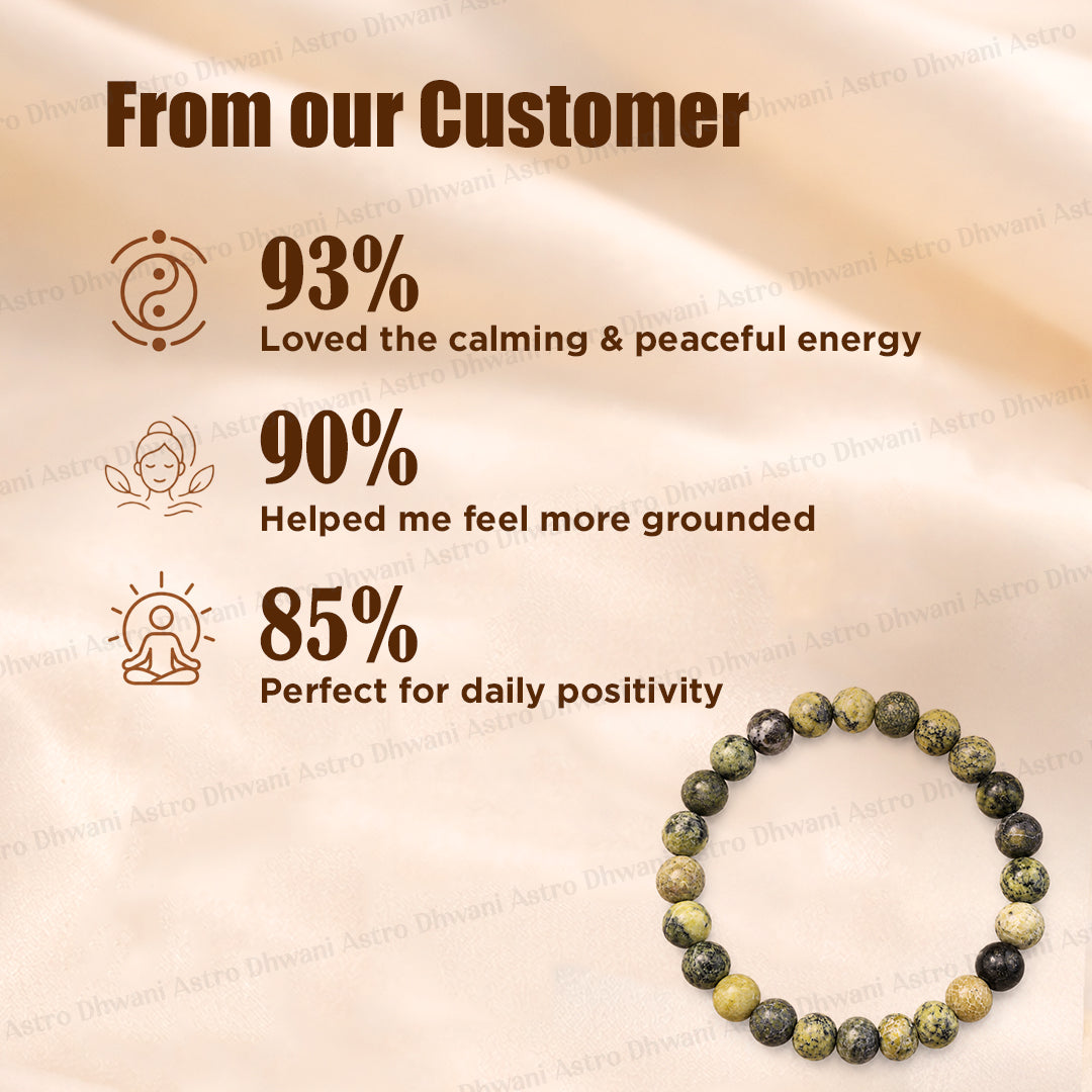 Balances Your Energy & Improves Communication: Serpentine Bracelet - Abhimantrit & Certified
