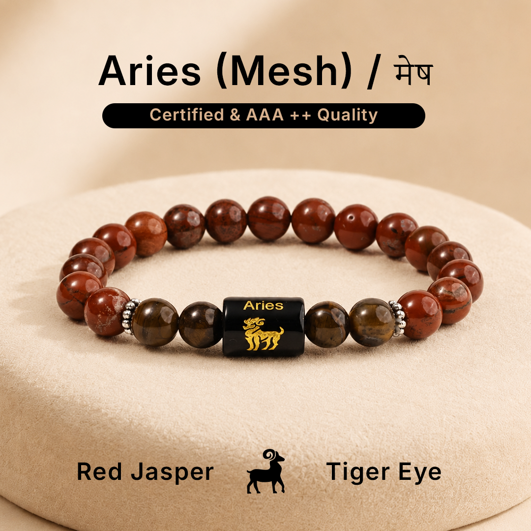 Zodiac Sign Bracelet – All 12 Signs | Energized Gemstone Bracelet | Dhwani Astro