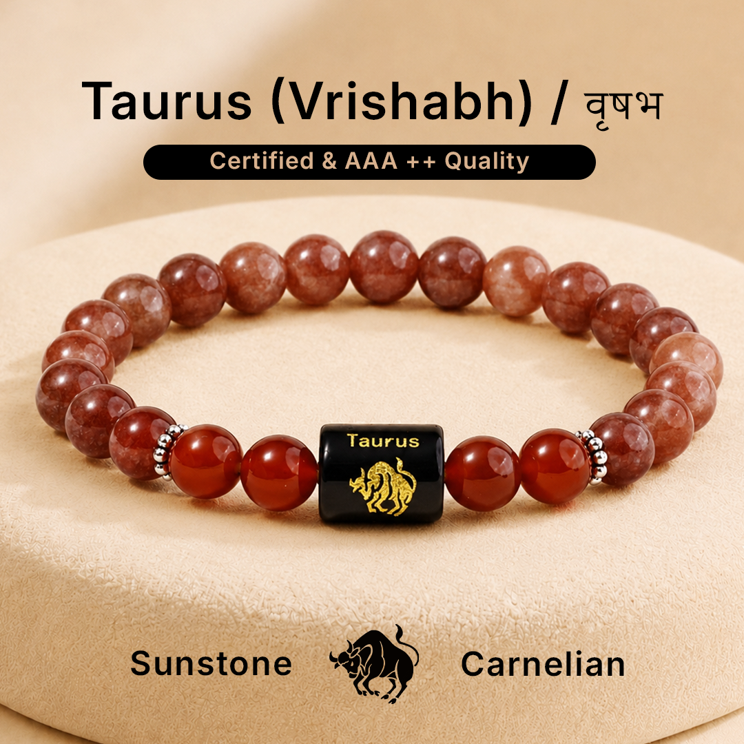 Zodiac Sign Bracelet – All 12 Signs | Energized Gemstone Bracelet | Dhwani Astro