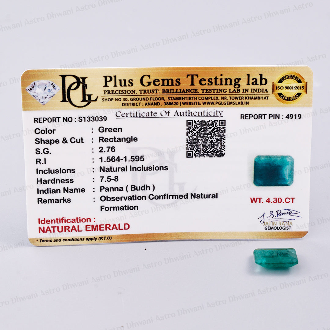 Emerald Panna (Ratan) 4.30 Carat