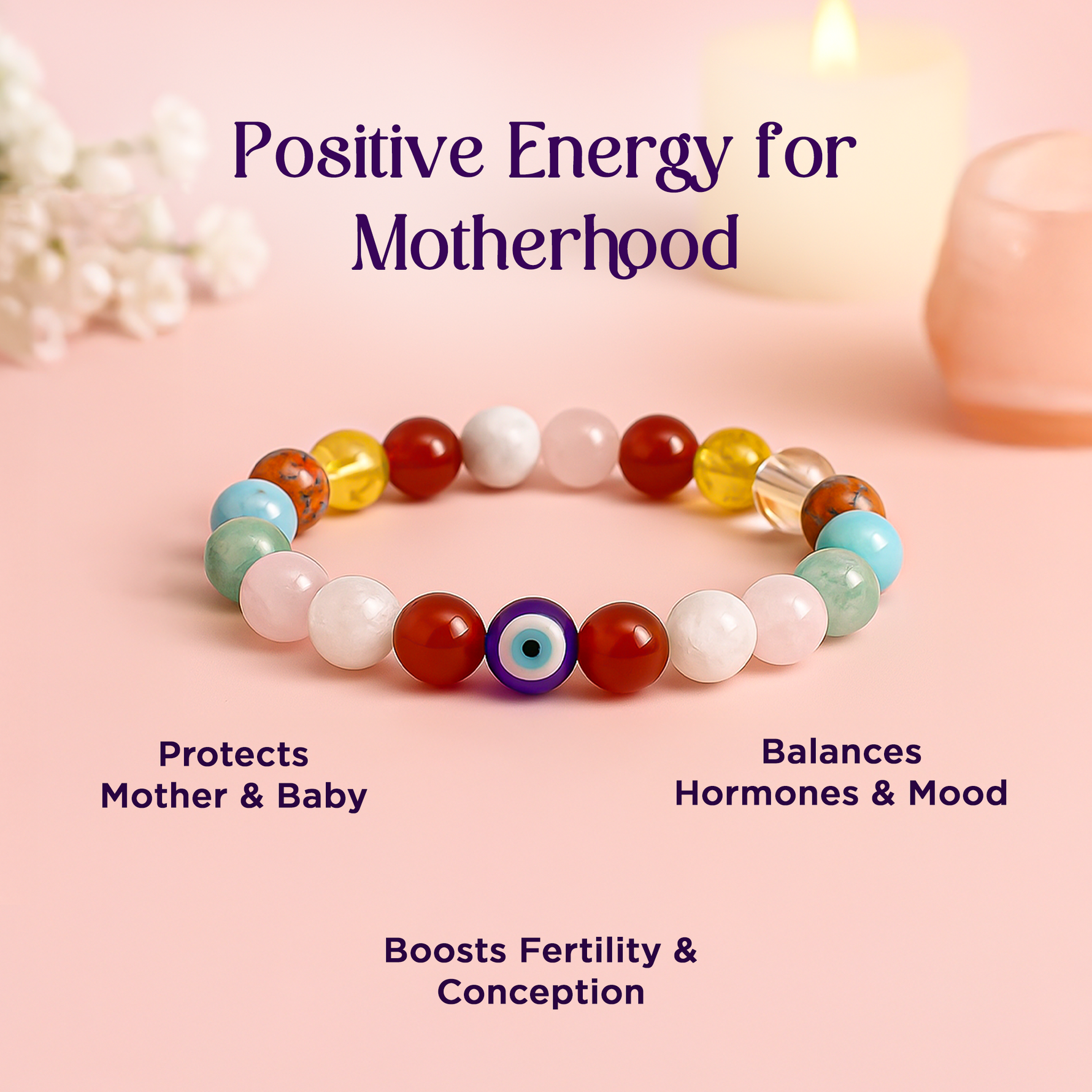 Blessed Conceive & Protection: Pregnancy Bracelet (Spiritual Support for Motherhood Journey)