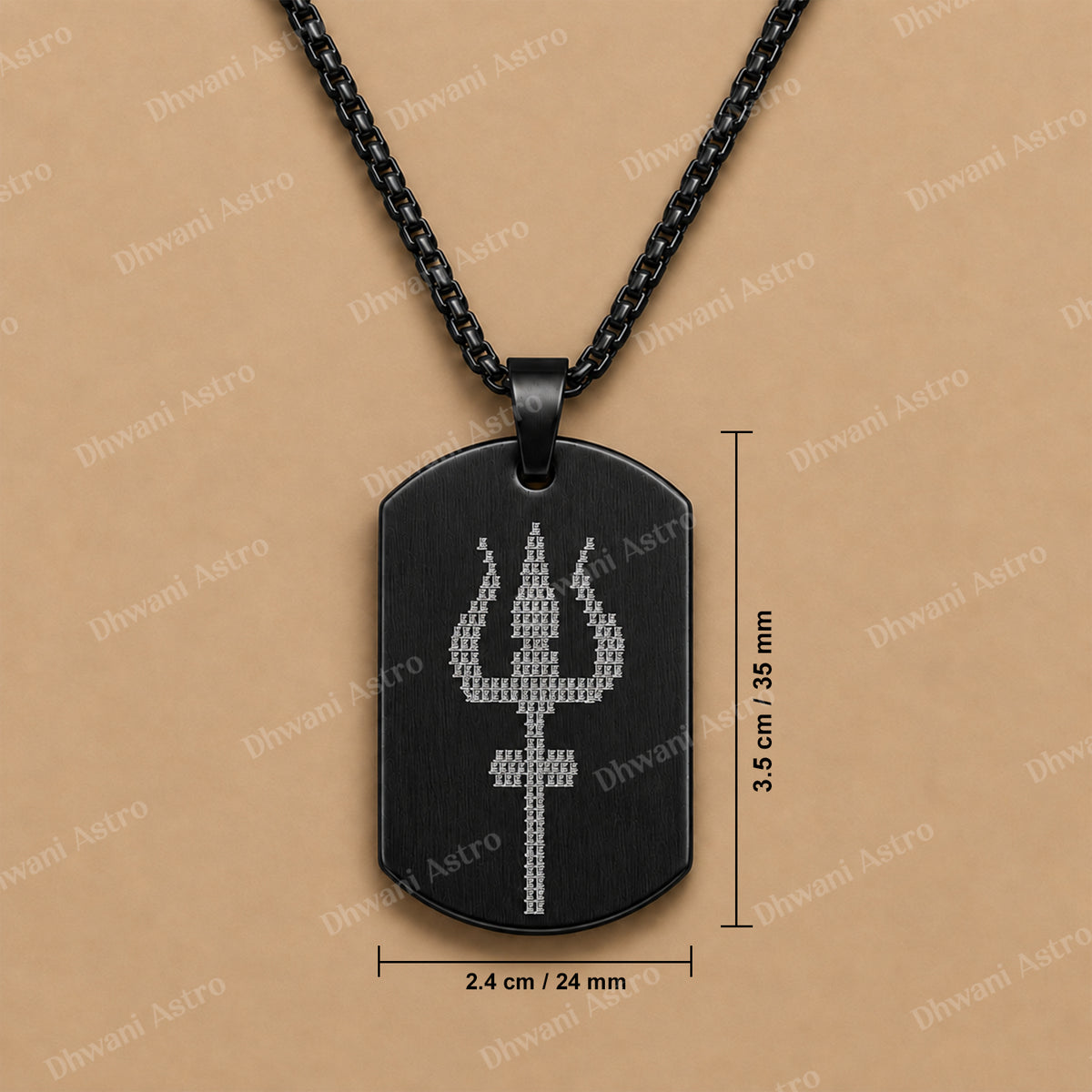 IGP Plating Shiv Trishul Pendant