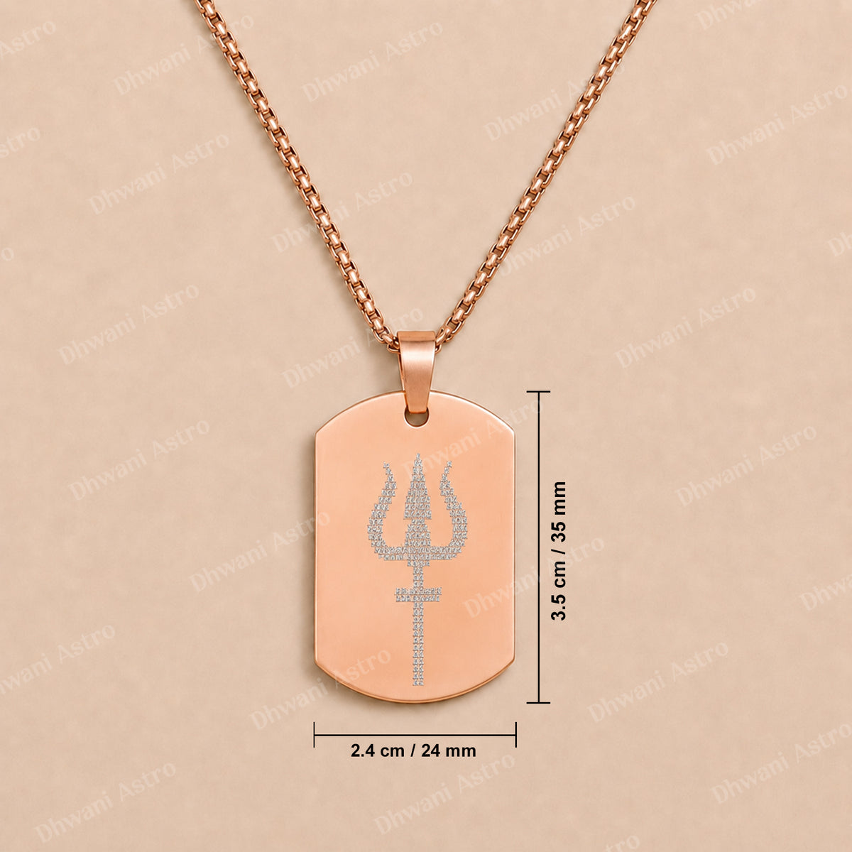 IGP Plating Shiv Trishul Pendant