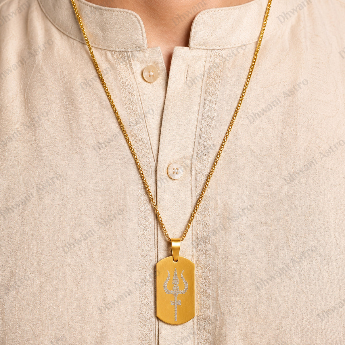 IGP Plating Shiv Trishul Pendant