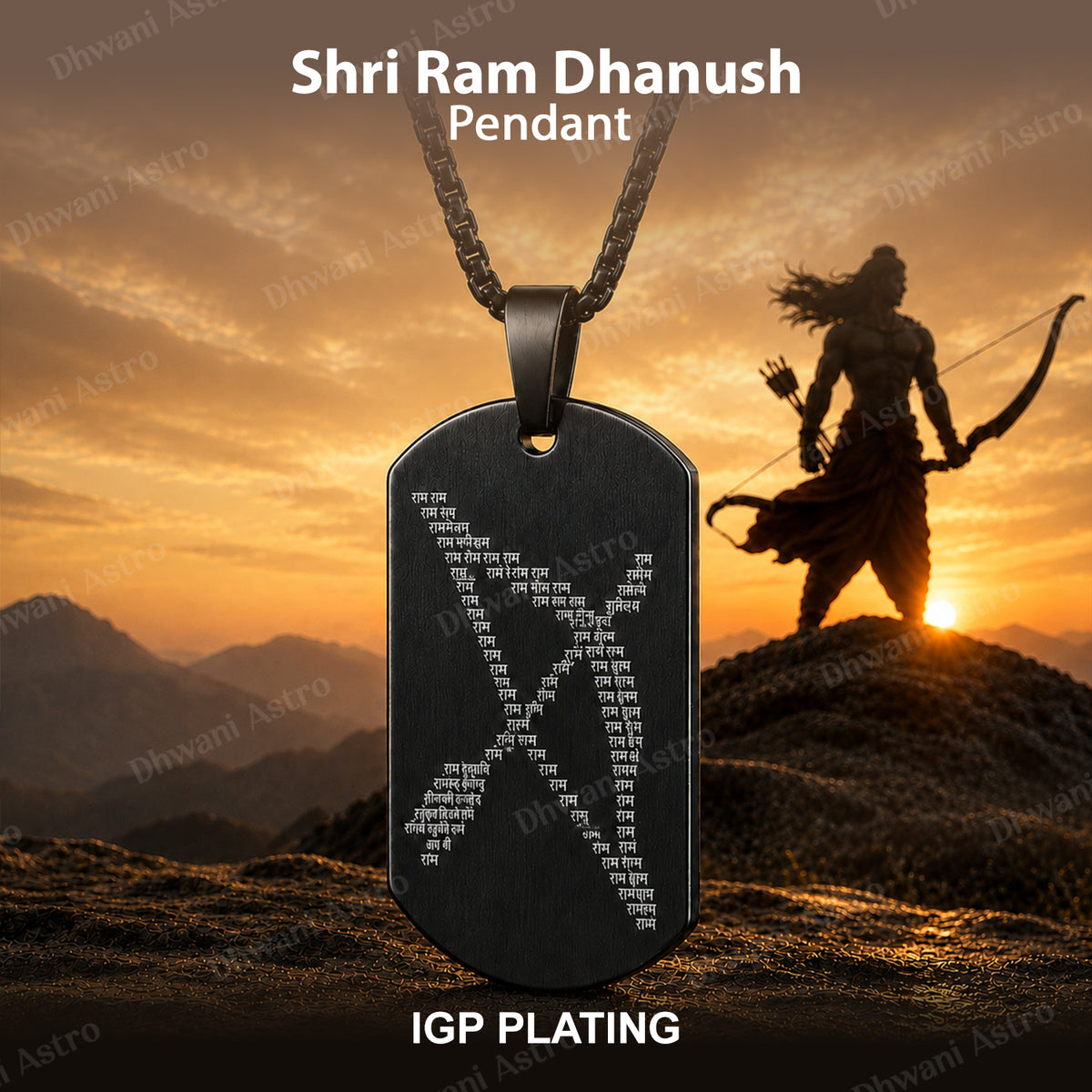 IGP Plating Shri Ram Dhanush Pendant