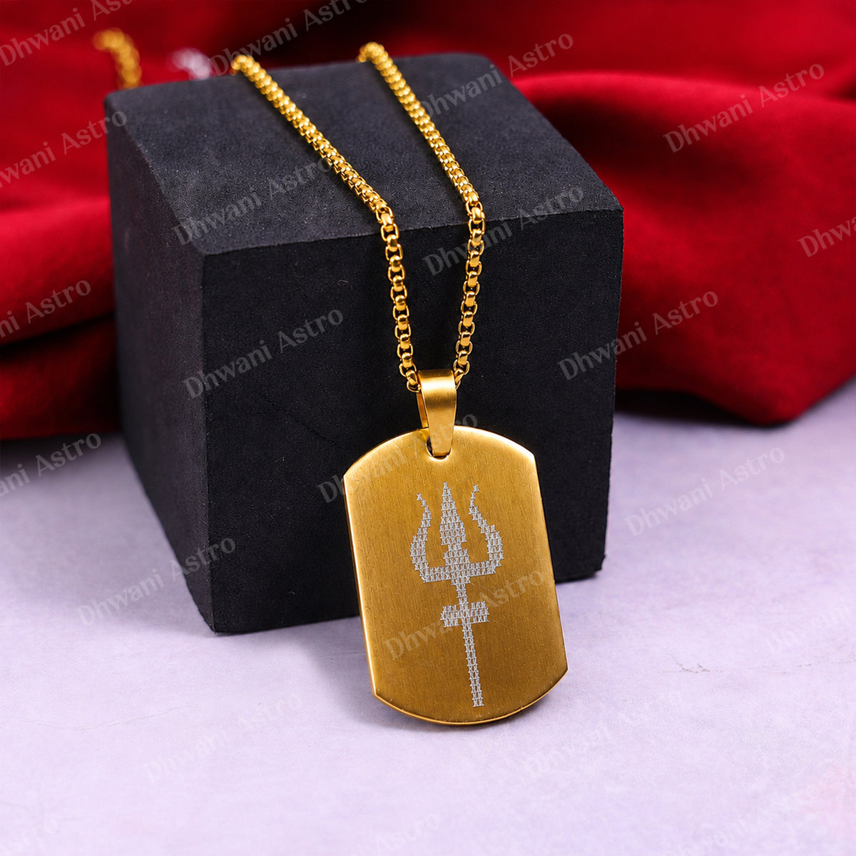 IGP Plating Shiv Trishul Pendant