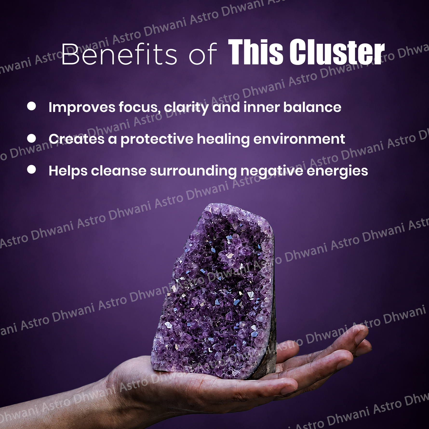 Amethyst Cluster for Peace, Positivity & Spiritual Décor