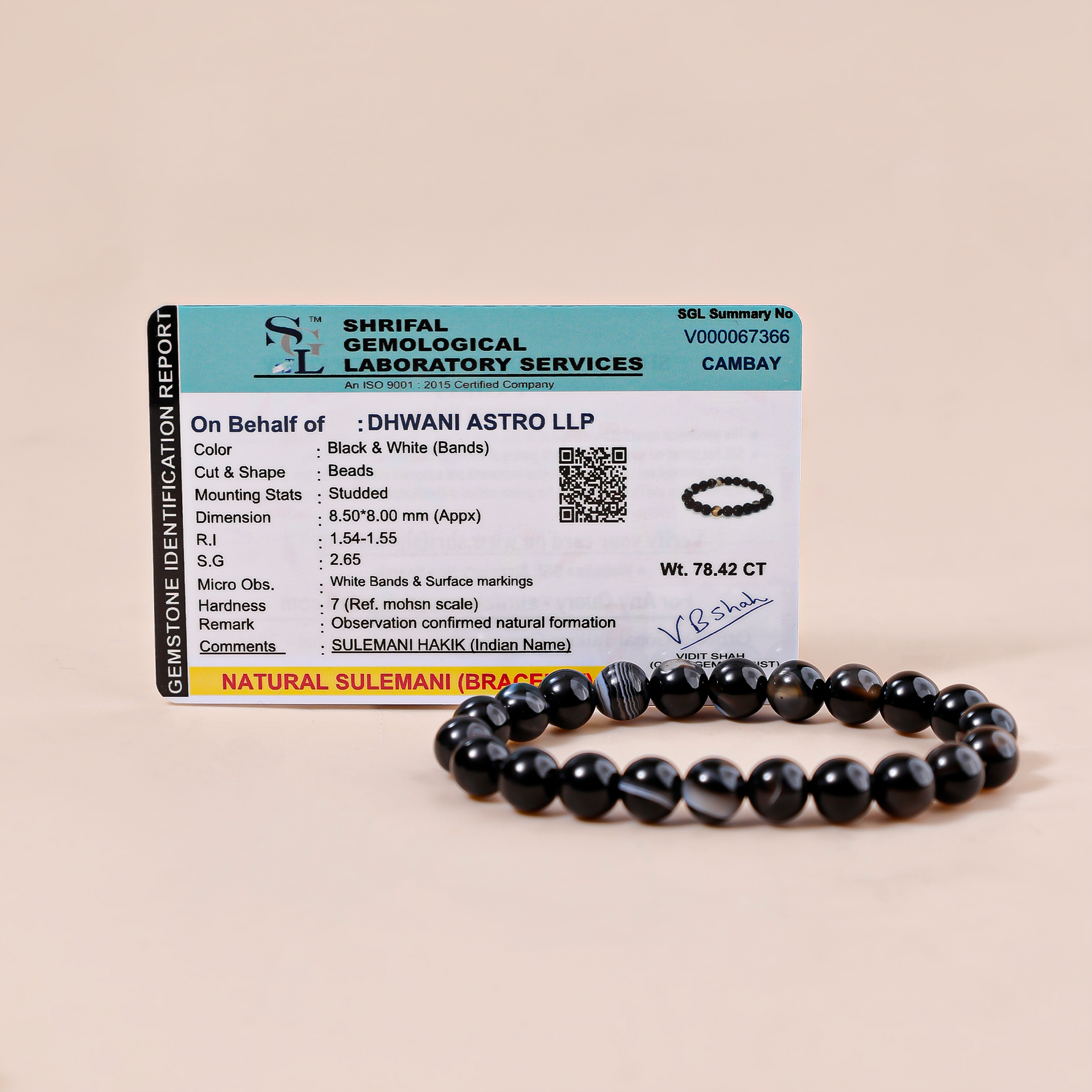 Negative Energy & Tantra Mantra Protection: Black Sulemani Bracelet - Abhimantrit & Certified
