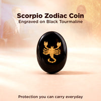 Scorpio Zodiac Sign Coin – Abhimantrit Astrology Coin for Protection