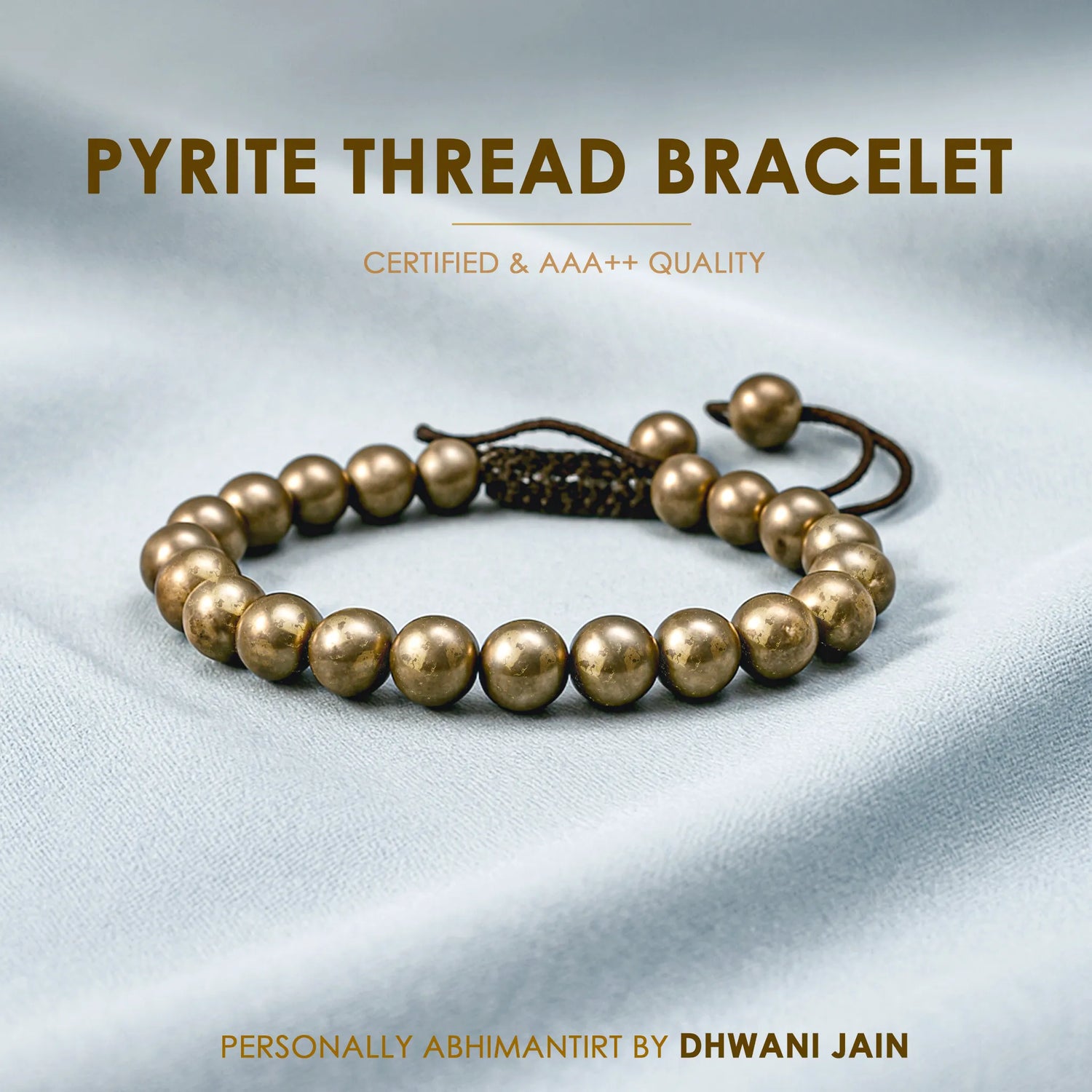Attract Money, Success, Name & Fame: Pyrite Thread Bracelet
