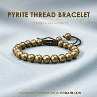 Attract Money, Success, Name & Fame: Pyrite Thread Bracelet