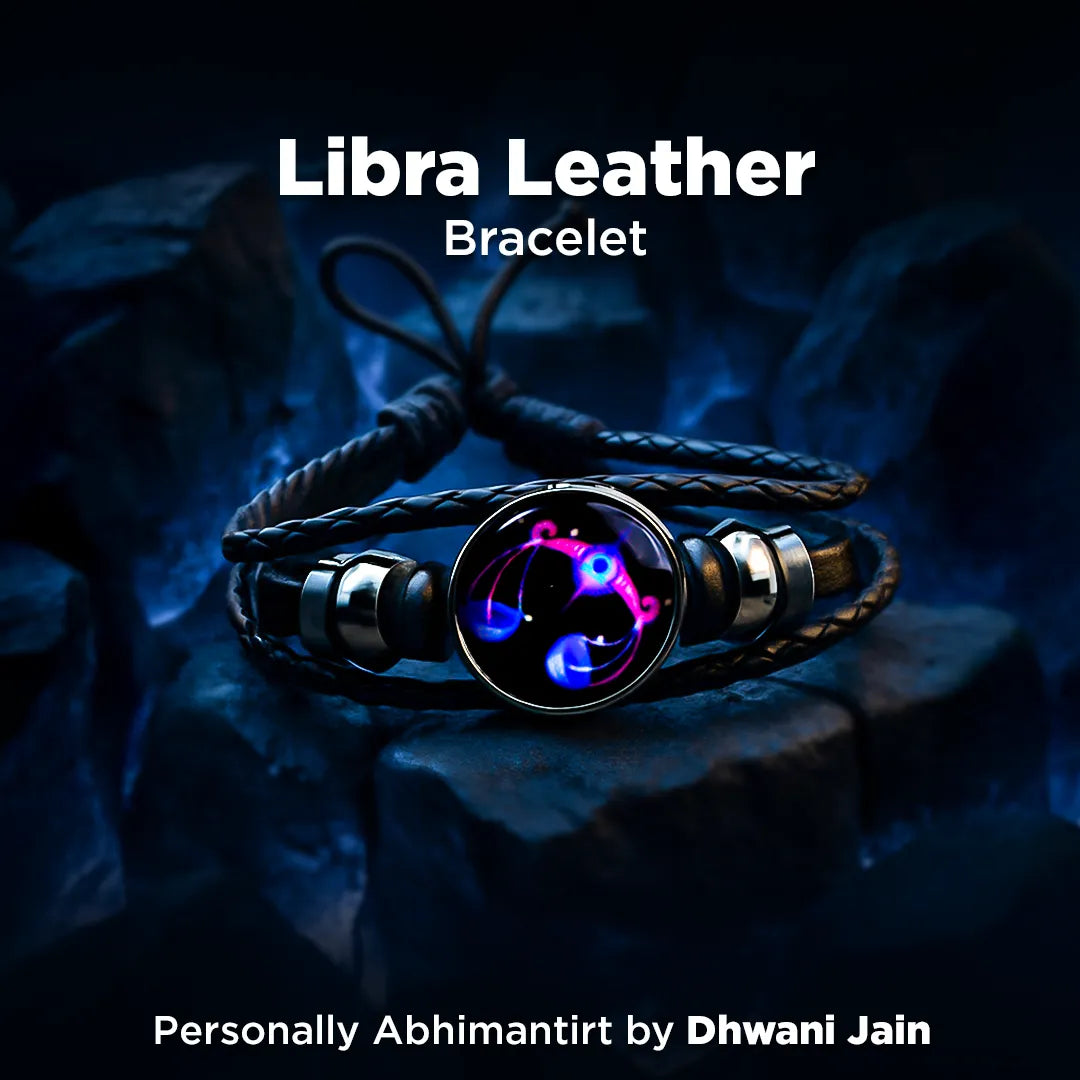 Libra Leather Bracelet for Balance, Harmony & Zodiac Energy