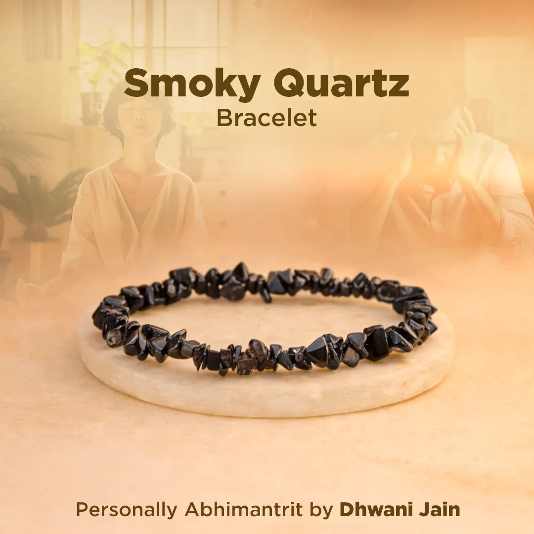 Smoky Quartz Uncut Crystal Bracelet