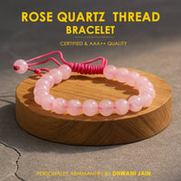 Improve Love, Relationship & Emotional Connection: Rose Quartz Thread Bracelet