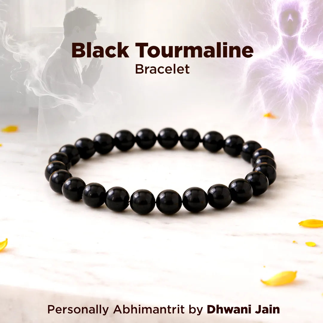 Wealth, Positivity and Protection: Yellow Citrine & Black Tourmaline Bracelet