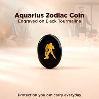 Aquarius Zodiac Sign Coin – Abhimantrit Astrology Coin for Innovation