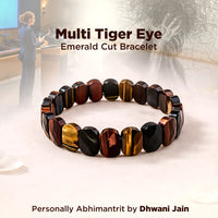 Multi Tiger Eye Emerald Cut Bracelet – Strength, Focus & Protective Power Wear