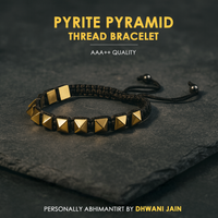 Golden Pyrite Pyramid Thread Bracelet