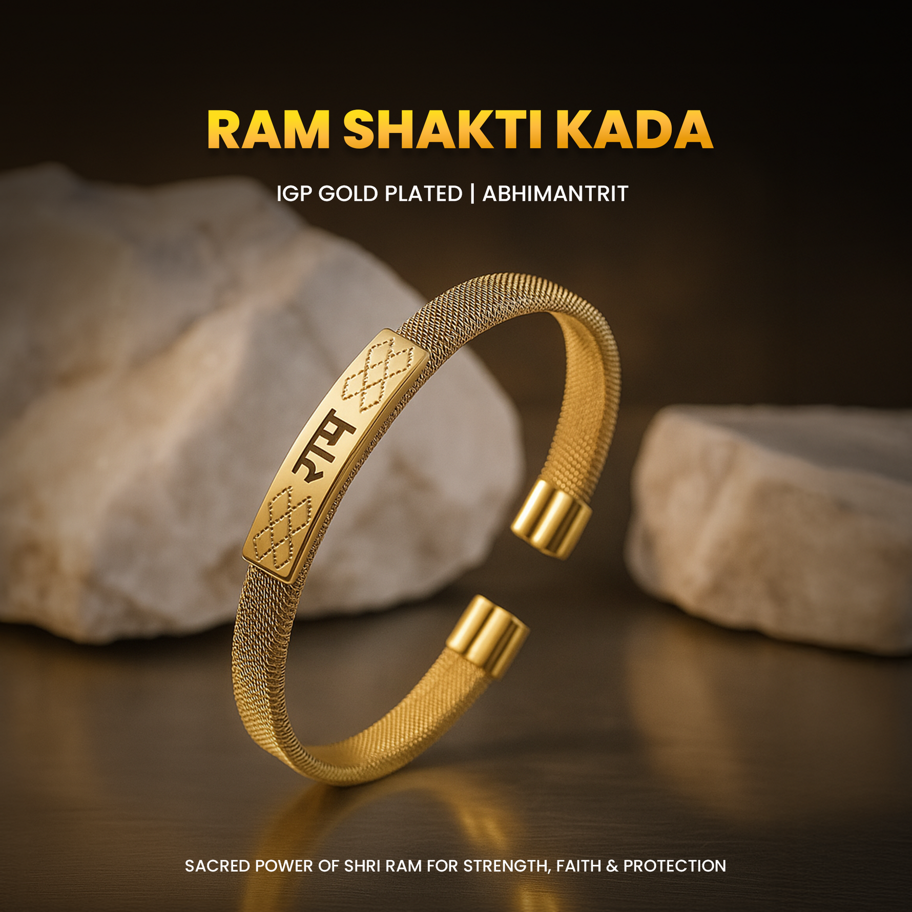 Ram Shakti Kada (IGP Gold Plating) – Abhimantrit