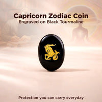 Capricorn Zodiac Sign Coin – Abhimantrit Astrology Coin for Stability
