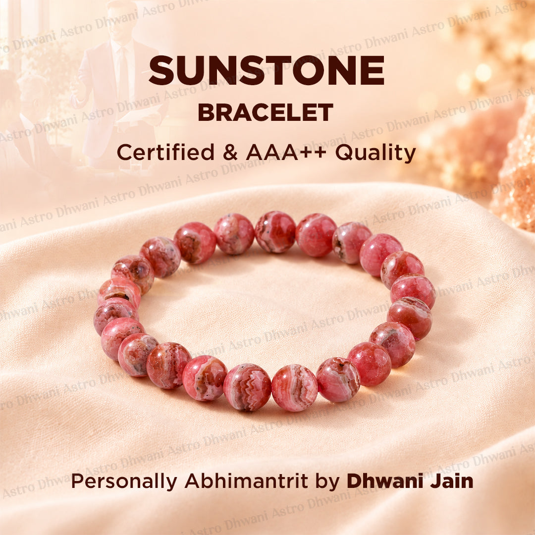 sunstone Bracelet (Abhimantrit) for Leadership & Personal Power