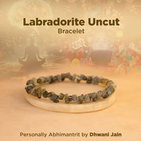 Awaken your inner Power & open you Third Eye Chakra: Labradorite Uncut Crystal Bracelet
