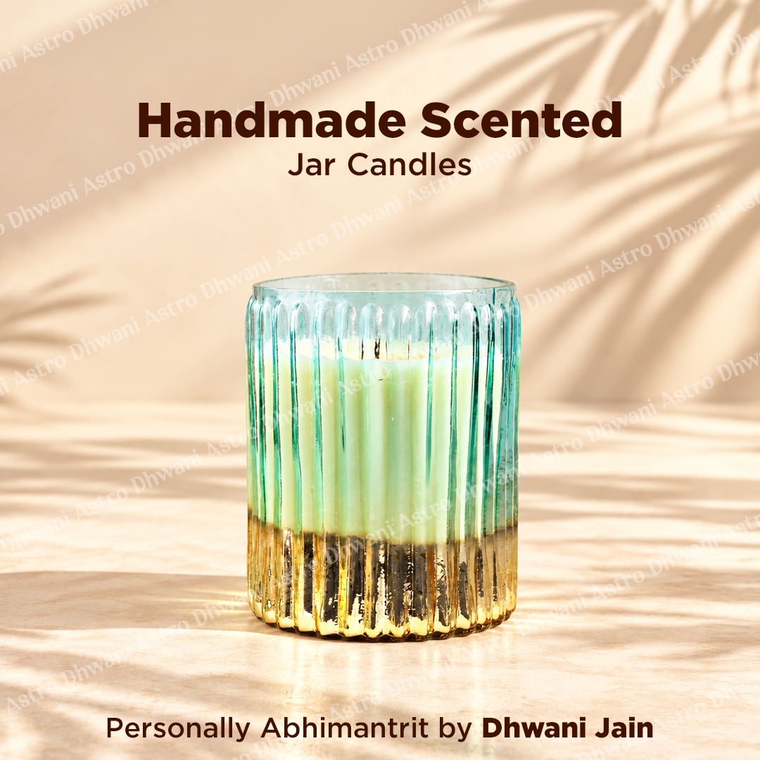 Scented Soy Wax Candle | Hand-Poured Aromatherapy Candle in Decorative Fluted Glass Jar | Meditation, Prayer & Home Décor