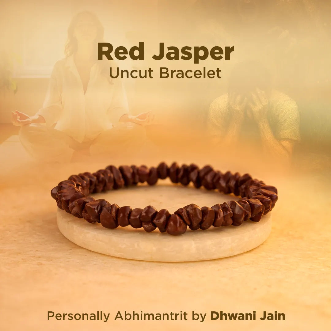 Increase Focus and Strength: Red Jasper Uncut Bracelet