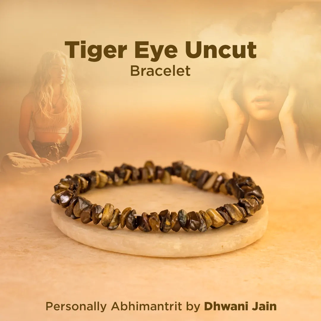 Boosts your Confidence Level & Exalts the Planet Ketu: Tiger Eye Uncut Bracelet