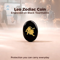 Leo Zodiac Sign Coin – Abhimantrit Astrology Coin for Confidence